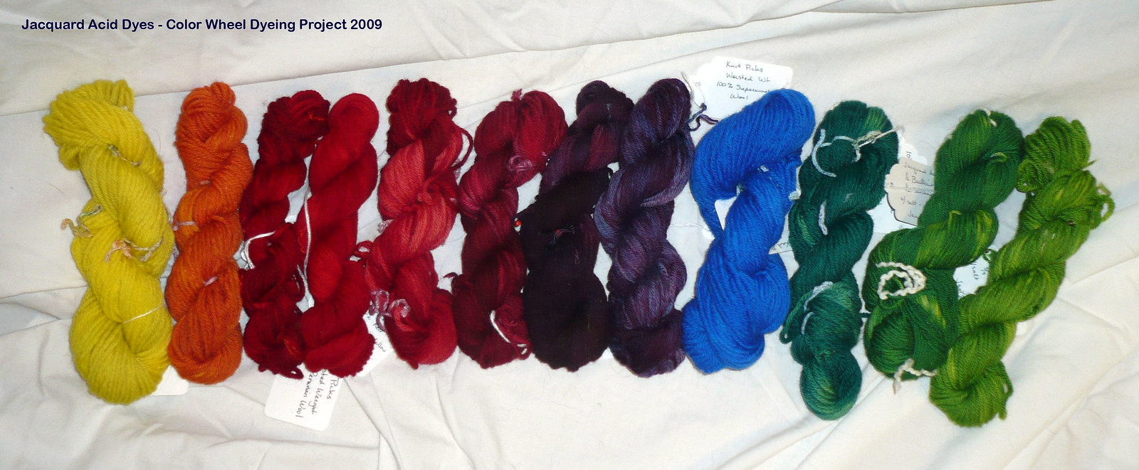 jacquard acid dyes 02 using primaries, Color wheel dye patt…