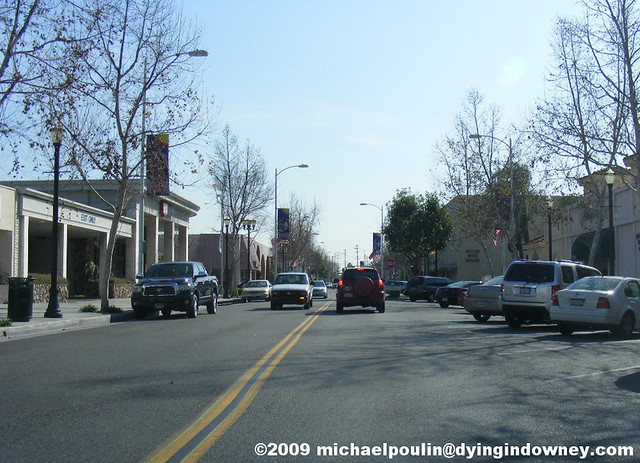 going down Downey Ave ( City of Downey California )