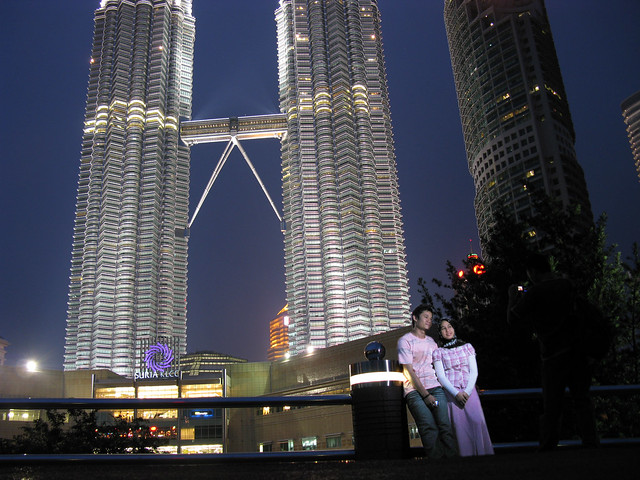 Petronas Twin Towers, Night, Kuala Lumpur, Malaysia, Southeast Asia