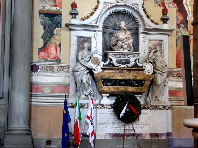 Galileo Tomb Basilica Santa Croce, Florence, Italy
