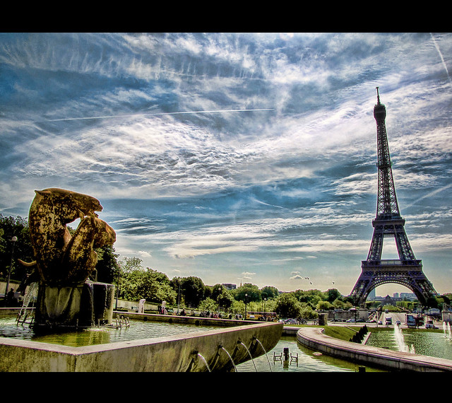 The Eiffel Tower from the Trocadéro Fountain