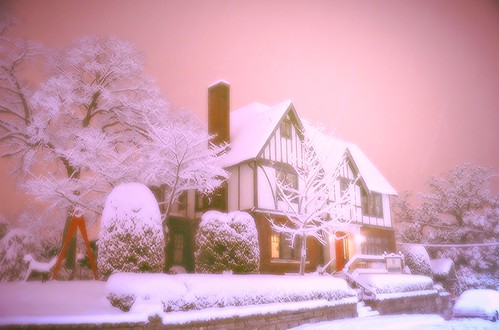 winter cold night flickr bavarian bluffviewartdistrict chattanoogatennessee pinkhues snowchalet