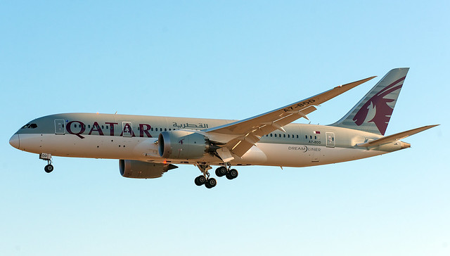 Qatar Dreamliner in special light...