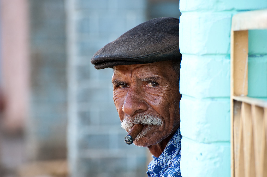 The cigar smoker of Viñales, Cuba