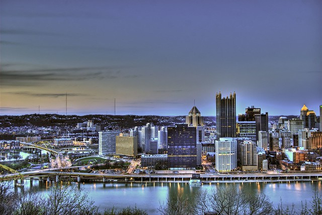 Pittsburgh at dusk