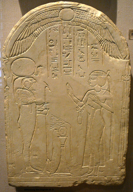 Egyptian Relief with falcon-headed god Horus
