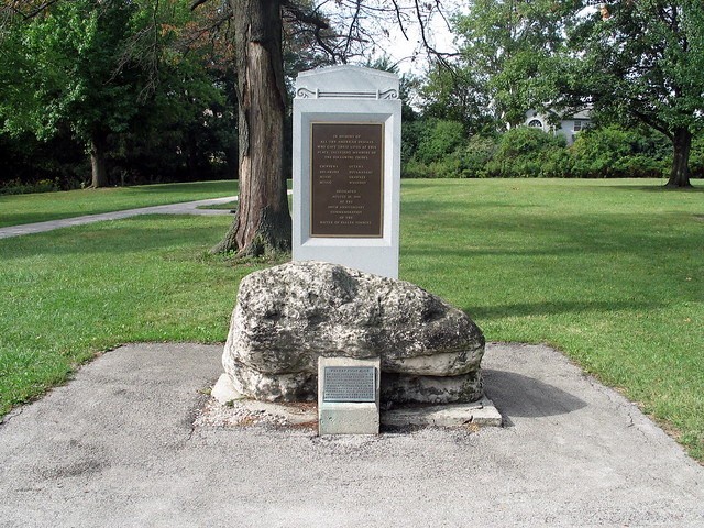 Fallen Timbers Memorial to American Indians and Turkey Foot Rock