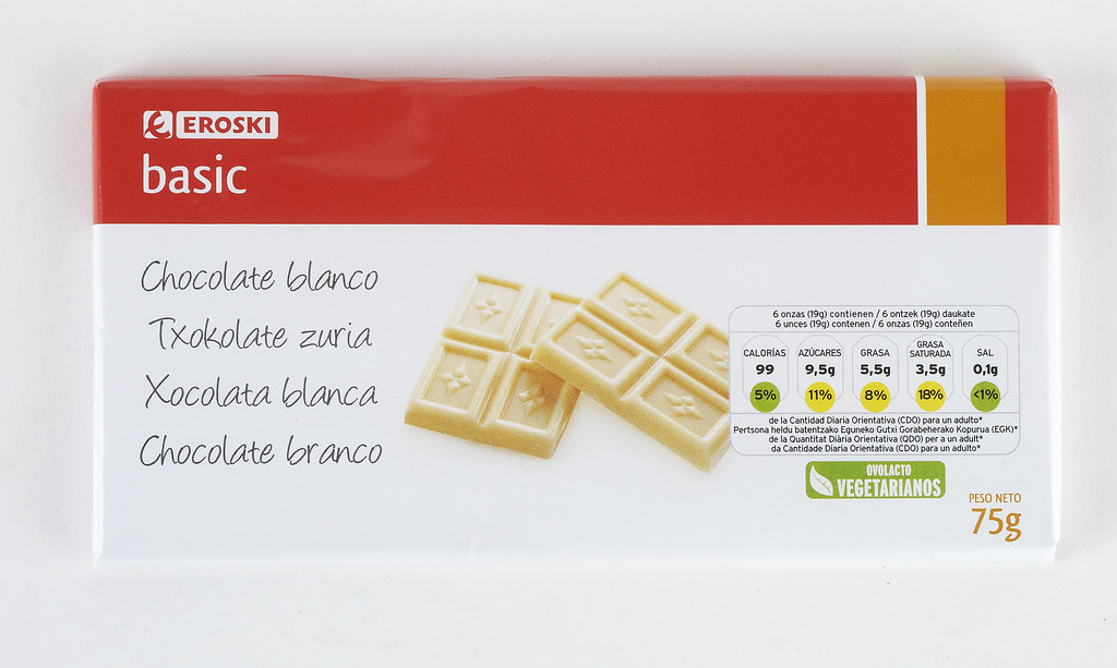 EROSKI Basic: Tableta Chocolate Blanco | Tableta Chocolate B… | Flickr