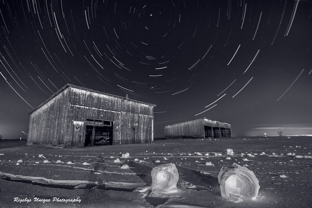 Star Trails and Snow Rollers