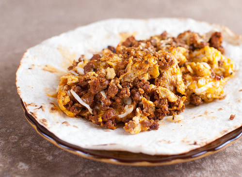 Chorizo, Egg & Cheese Breakfast Burrito | by Strobette