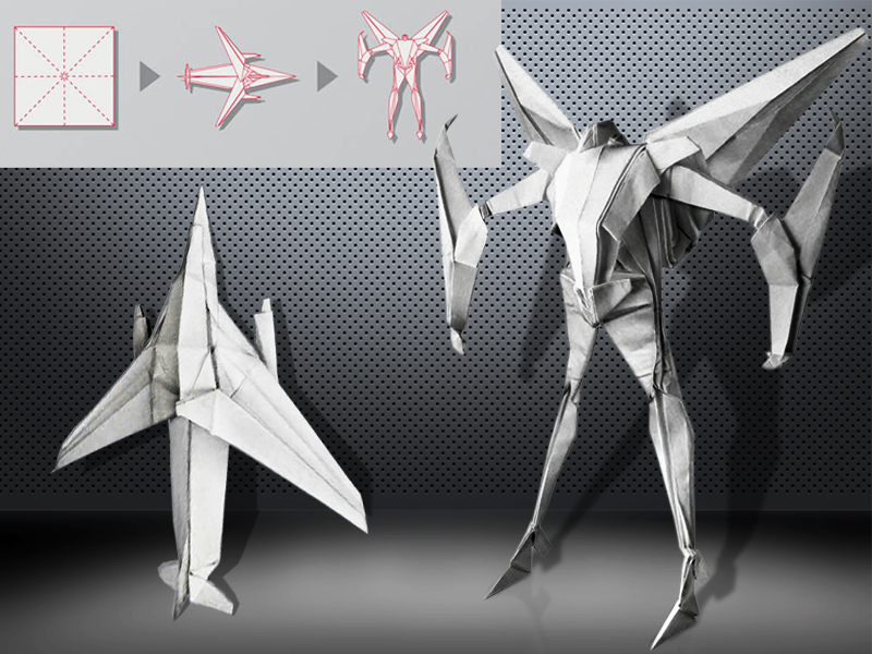 Origami Starscream (Transformers) by Bertrand Pautremat