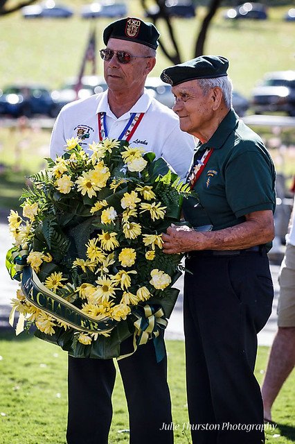 Wreath for the Ceremony: Punchbowl Memorial Day, Hawaii
