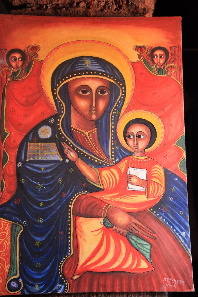 Ethiopian Christian Art Panel Biete Maryam Church RockHew… Flickr
