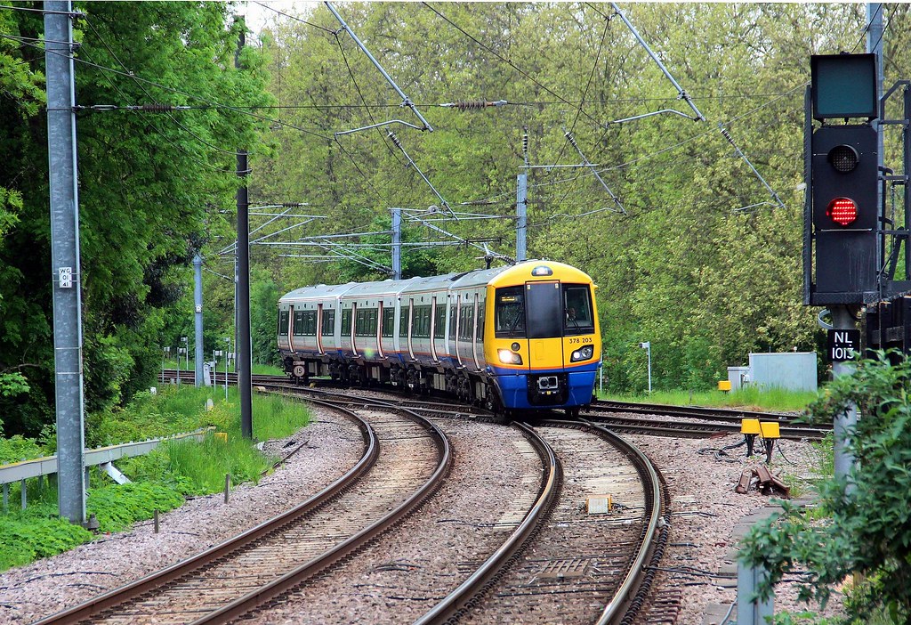 London Overground Class 378 378203 approaching Gospel Oak, 22nd. May 2013 by Crewcastrian