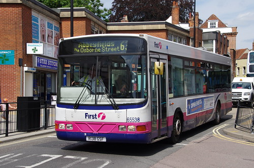 First Essex Scania L113CRL / Wright Axcess Floline 65538 , R138 GSF | by EastBeach68