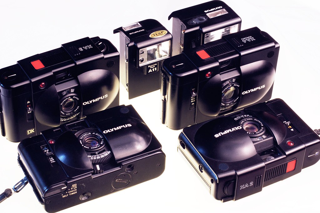 Olympus XA Family | Olympus XA, XA2, XA3 and XA4, incl. flas… | Flickr