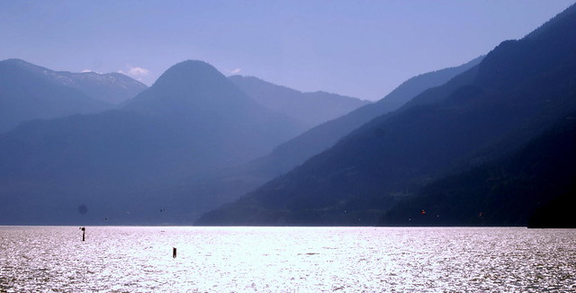 THE BLUES OF HOWE SOUND, NEAR VANCOUVER BC.
