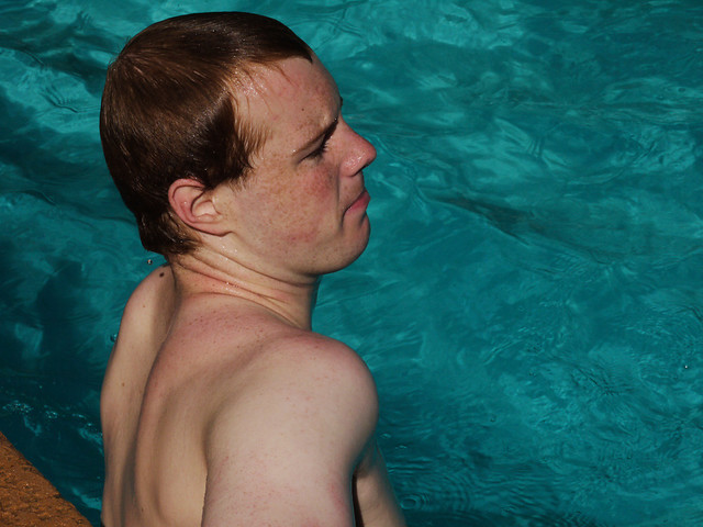 kevin in the pool