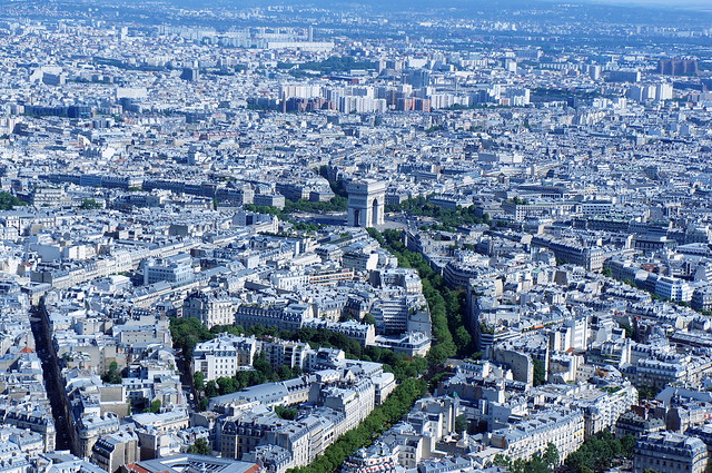 Arc De Triomphe from the Eiffel Tower