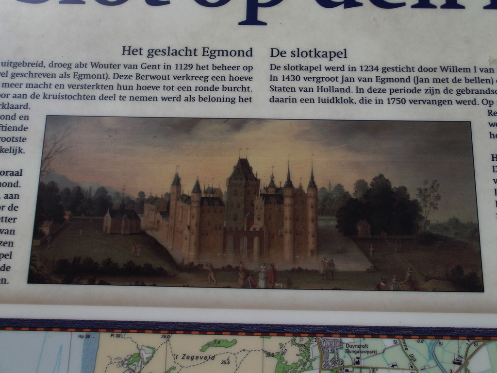 What Egmond castle looked like in the 16th century