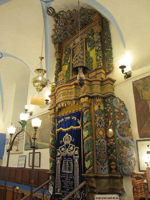 Interior of Ashkenazi Ari Synagogue, Safed, Israel