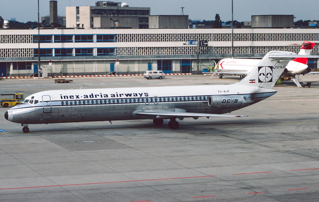 YU-AJF Inex Adria Airways DC-9-32 at FRA-85