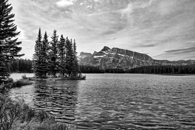 The texture of Two Jack Lake.