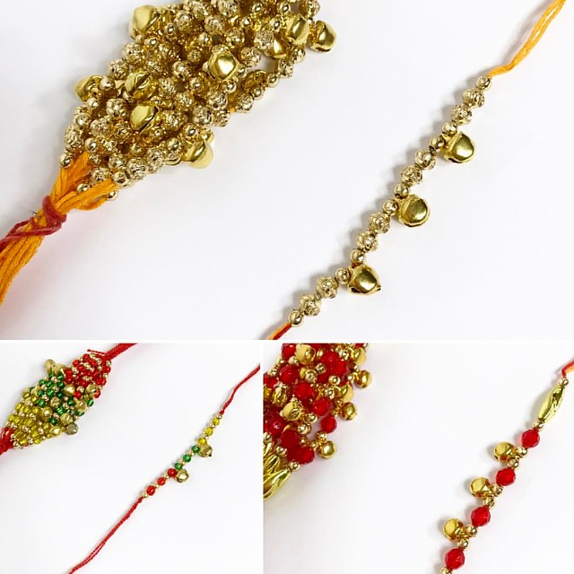 Friendship Bracelets Fancy Gaana With Golden and crystal beadsSet of 2   Bombay Marketplace