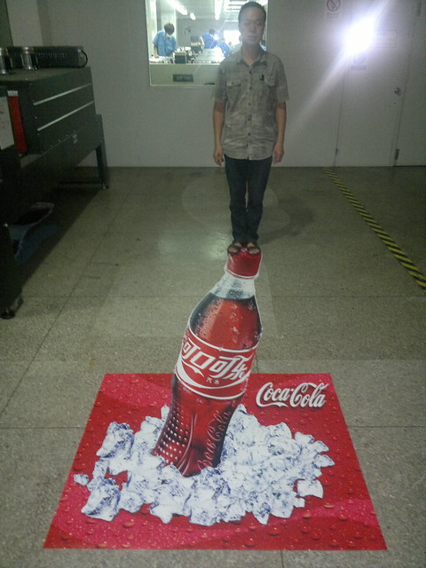 Coca Cola 3D design | 3D Floor Sticker Design We design 3D f… | Flickr