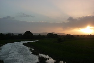 Setting sun over the River Adur