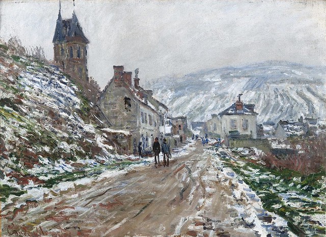 1879 Claude Monet The road in Vetheuil in winter(Goteborg Konstmuseum)(52,5 x 71,5 cm)