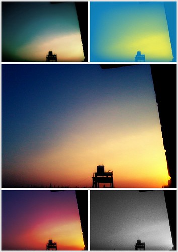 sunset colors collage
