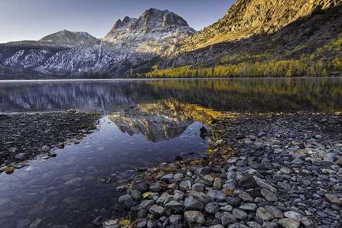 california lake snow mountains reflection sunrise nationalforest silverlake canon6d