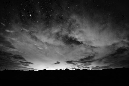 sky white mountain black west night stars utah desert
