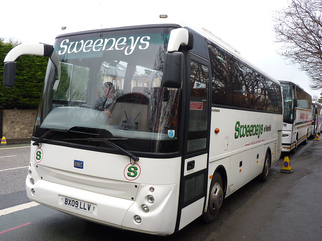 Sweeney of Muthill, Crieff, BMC 850 BX09LLV at Corstorphine Road, Edinburgh on 4 February 2017 carrying supporters to the Scotland v Ireland rugby international at Murrayfield.