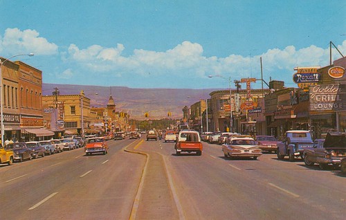 city vintage colorado view postcard delta