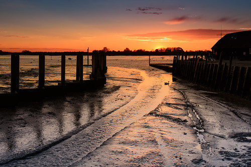 uk sunset reflections march bosham swan nikon mud westsussex quay lee nd lowtide colourful posts filters grad southcoast d800 whatadifferenceadaymakes sunsetsnapper