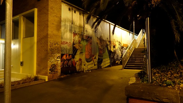 Wall art on a boxing studio near Collingwood Station