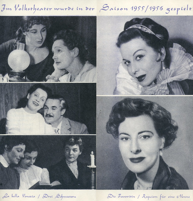 Programmheft des Volkstheater Wien 1956/57 Fotos 3