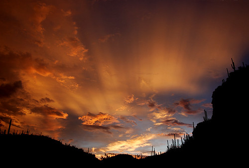 sunset summer arizona cactus mountains clouds 350d rebel canyon monsoon sabino