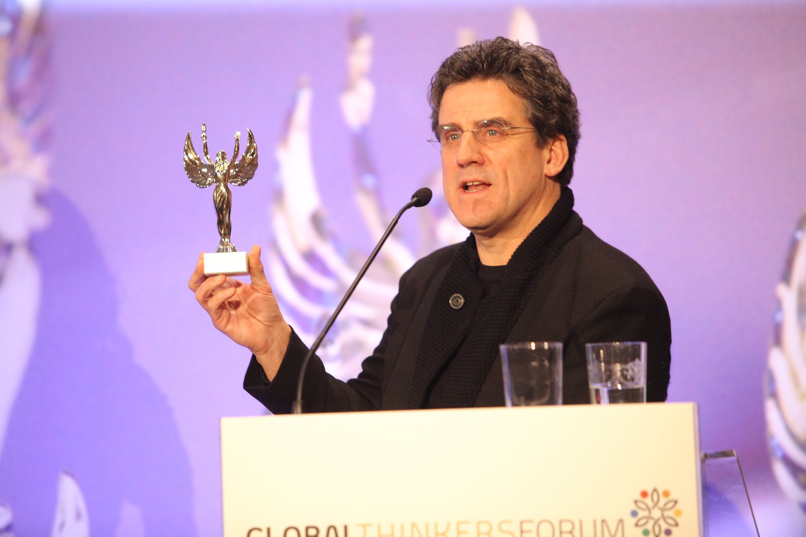 Sir Dirk Brosse receiving the GTF 2013 Award for Excellence in Cultural Creativity