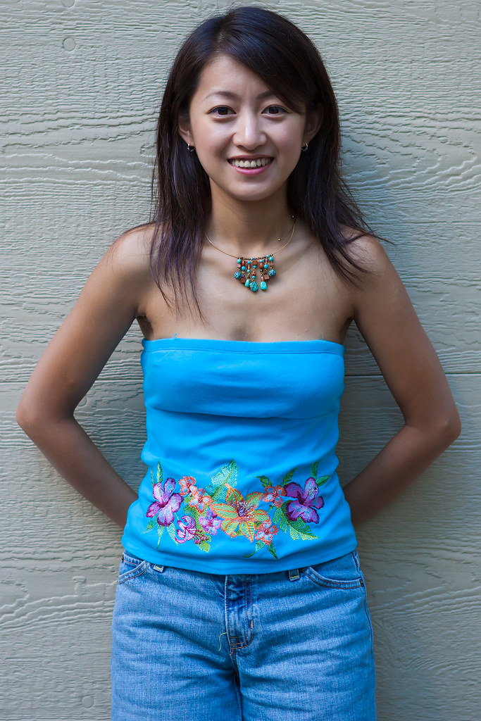 mei, strapless, chinese, asian, pretty, smiling, girl, woman, smile, femini...