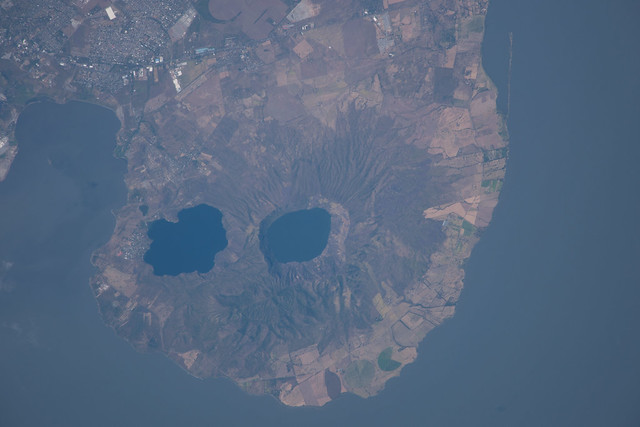Apoyeque Volcano, Nicaragua (NASA, International Space Station, 01/21/14)
