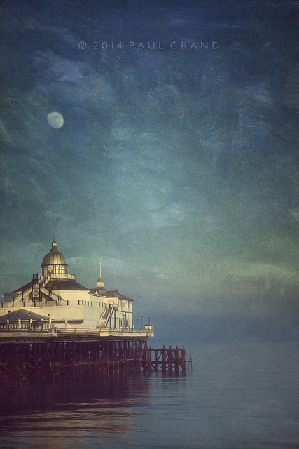 pier with painterly sky