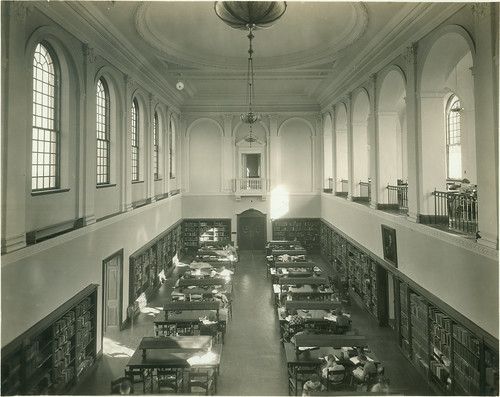 blackandwhite students interior library readingroom 30s sweetbriarcollege library1935acopy
