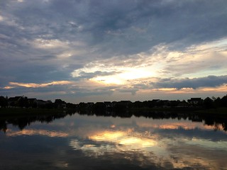 Painting-like sunrise reflection