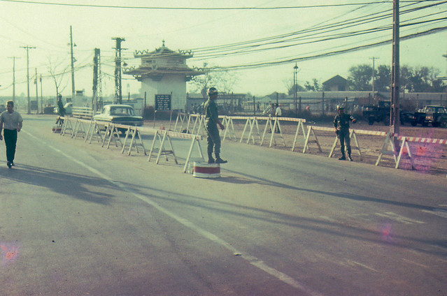 1967 Military Police checkpoint outside TAN SON NHUT Air Base - SAIGON
