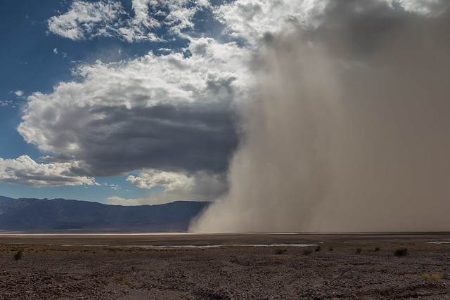 Dust storm in Death Valley