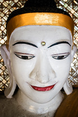 Close up of a Buddha statue, Shwesandaw Pagoda