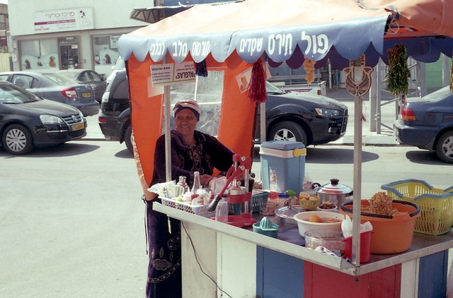 Funny street vendor